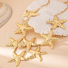 Starfish Alloy Statement Bib Necklaces FS-WG187D0-01-4