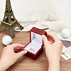 1 Slot Square Wooden Championship Ring Display Box CON-WH0085-59-3
