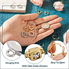  8 Pairs 8 Style Brass Hoop Earrings EJEW-PJ0001-05-4