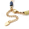 Natural & Synthetic Mixed Gemstone Disc Beaded Bracelet BJEW-JB08530-5