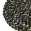 3-Color Dyed Natural Tiger Eye Beads Strands G-C116-A82-02-3