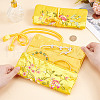 GOMAKERER 2Pcs Retro Rectangle Silk Zipper Roll Pouches ABAG-GO0001-02B-5