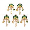 Alloy Enamel Pendants X-ENAM-S126-118A-NR-1