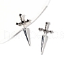 Alloy Rhinestone Stud Earrings for Women PW-WG6ED30-01-1
