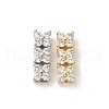 Eco-Friendly Brass Micro Pave Cubic Zirconia Rectangle Pendants ZIRC-M087-10-NR-1-1
