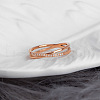 304 Stainless Steel Micro Pave Clear Cubic Zirconia Finger Rings for Women FS-WG1B662-01-2