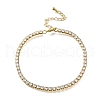 Brass Micro Pave Clear Cubic Zirconia Link Chain Bracelets for Women BJEW-S170-02G-A-4