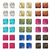 180Pcs 9 Colors 2-Hole Drawbench Glass Seed Beads SEED-TA0001-06-10