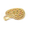 Brass Micro Pave Cubic Zirconia Pendant X-ZIRC-C021-17G-3