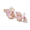 Alloy Enamel Mermaid Pendants PALLOY-MZ00730-01-3