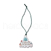 Christmas Wood Christmas Tree Pendant Decorations HJEW-JM02166-02-1