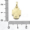 Brass Micro Pave Clear Cubic Zirconia Cross Pendants KK-V010-31G-3