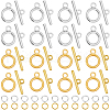 SOFPLATE 60Pcs 2 Colors Tibetan Style Alloy Toggle Clasps FIND-SP0001-24-1