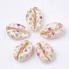 Printed Natural Cowrie Shell Beads X-SHEL-S274-27I-2