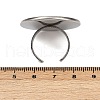 304 Stainless Steel Cuff Ring Components STAS-D372-07P-10-3