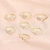 Fashionable Brass Cubic Zirconia Cuff Rings FS-WG4936F-18-2