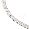 202 Stainless Steel Flat Snake Chain Bracelets for Women STAS-A100-19P-2