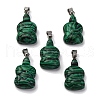 Synthetic Malachite Pendants G-B127-06P-02-2