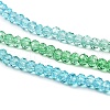Transparent Painted Glass Beads Strands X1-DGLA-A034-T2mm-A17-4