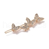 Alloy Crystal Rhinestone Hair Barrettes PHAR-Z003-06KCG-2