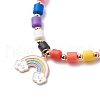 Rainbow Alloy Enamel Pendant Necklaces for Women NJEW-JN03991-2