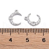 Brass Micro Pave Clear Cubic Zirconia Pendants KK-K351-44B-P-3