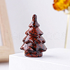 Natural Mahogany Obsidian Christmas Tree Statue DJEW-PW0013-25E-1