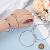 Beebeecraft 10Pcs Adjustable 304 Stainless Steel Wire Cuff Bangle Making MAK-BBC0001-15-3