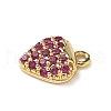 Brass Micro Pave Cubic Zirconia Charms KK-I276-41G-2