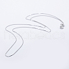 Anti-Tarnish Rhodium Plated 925 Sterling Silver Box Chain Necklaces STER-F039-40cm-03P-1