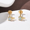304 Stainless Steel Opal Stud Earrings EJEW-B143-01G-08-1