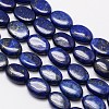Dyed Synthetic Turquoise Imitation Lapis Lazuli Flat Oval Beads Strands G-M265-14x10mm-02-01-1