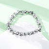 304 Stainless Steel Rectangle Link Chain Bracelets for Women Men BJEW-R018-20P-1