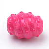 Bumpy Opaque Acrylic Large Hole Beads SACR-Q190-03-2