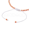 3Pcs 3 Styles Adjustable Round Imitation Pearl & Dyed Synthetic Turquoise & Glass Seed Beads Braided Anklets AJEW-AN00672-5