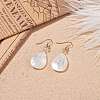 Natural Shell Teardrop Dangle Earrings EJEW-JE04953-3