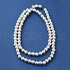Electroplated Synthetic Magnetic Hematite Beads Strands G-I364-D01-S-3