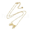 304 Stainless Steel Crystal Rhinestone Satellite Chain Bowknot Pendant Necklaces for Women NJEW-C055-10G-2