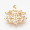 Brass Micro Pave Cubic Zirconia Charms X-ZIRC-Q002-108G-1