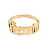Ion Plating(IP) 304 Stainless Steel Constellation Open Cuff Ring for Women RJEW-C097-01G-10-2