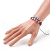 Valentine's Day Adjustable Nylon Thread Braided Bead Bracelets Sets BJEW-JB06238-3