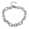 304 Stainless Steel Figaro Chains Bracelets for Men Women BJEW-R021-07P-4