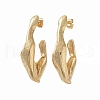 PVD Vacuum Plating 304 Stainless Steel Stud Earrings EJEW-D095-03G-1