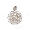 Eco-friendly Rack Plating Brass Micro Pave Cubic Zirconia Pendants KK-F843-16P-2