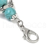 Angel Synthetic Turquoise Beads & Alloy Sea Animal Pendant Decorations HJEW-JM03074-4