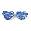 Heart Shaped Polymer Clay Rhinestone Beads CLAY-NH0002-02E-1