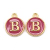 Golden Plated Alloy Enamel Charms ENAM-S118-08B-1