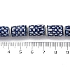 Handmade Blue and White Porcelain Beads Strands PORC-I027-14-3