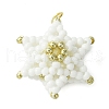 Seed Beads Beaded Charms PALLOY-MZ00286-03-1