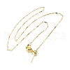 Brass Bar Link Chain Adjustable Slider Necklaces NJEW-M108-10G-4